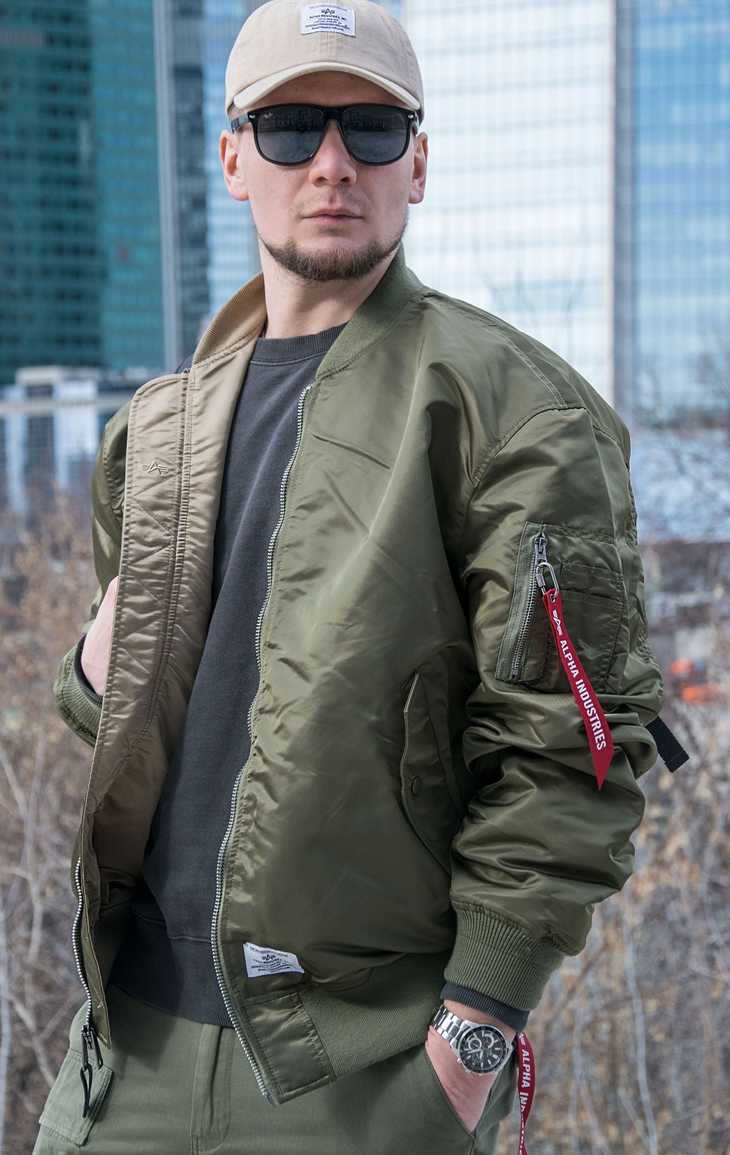 Бомбер-ветровка ALPHA INDUSTRIES L-2B GEN-II FLIGHT JACKET SS 23 m OG-107 green 