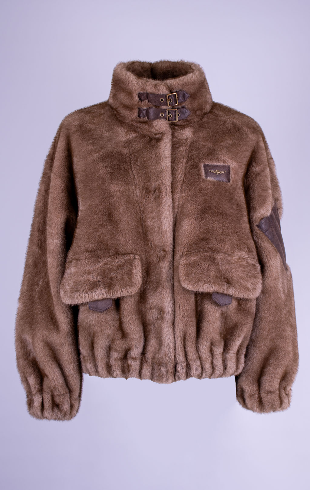 Женская куртка меховая AERONAUTICA MILITARE FW 26/27/CN chestnut brown (AB 3067) 