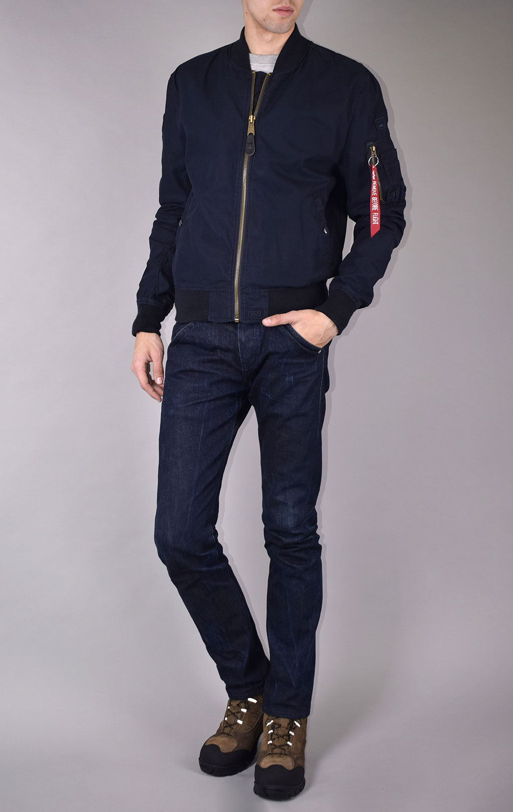 Ветровка-бомбер ALPHA INDUSTRIES GROUND CREW MA-1 rep. blue 