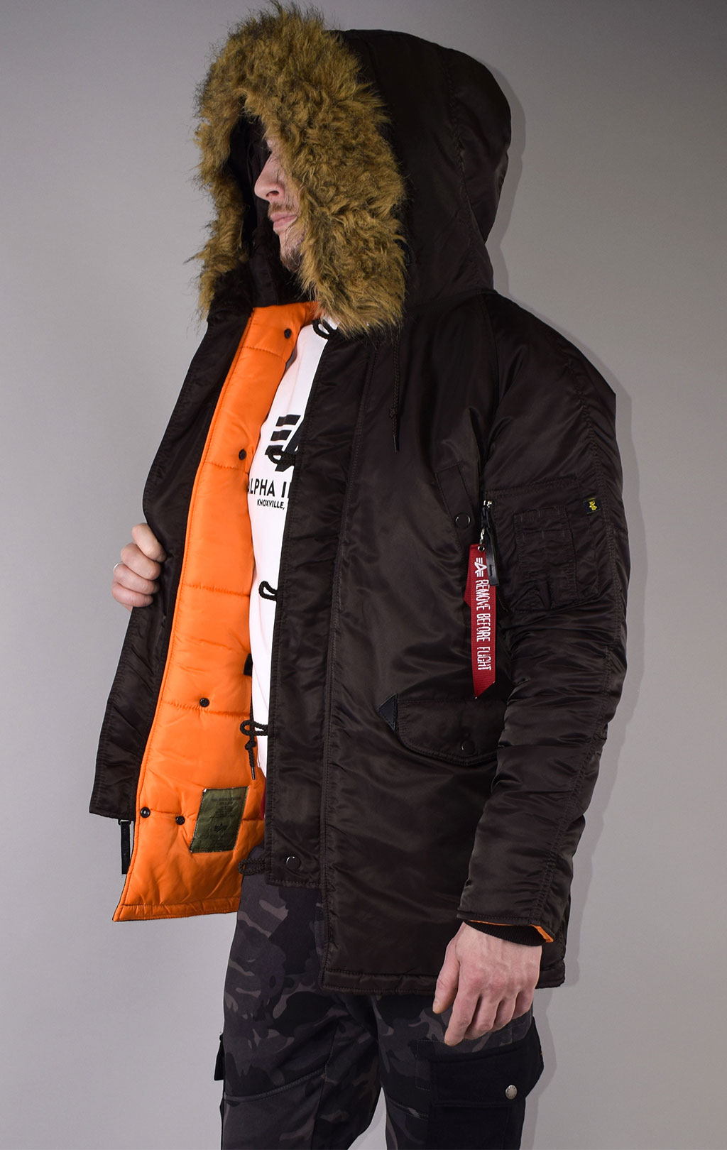 Аляска ALPHA INDUSTRIES N-3B SLIM FIT GEN-I big size deep brown 