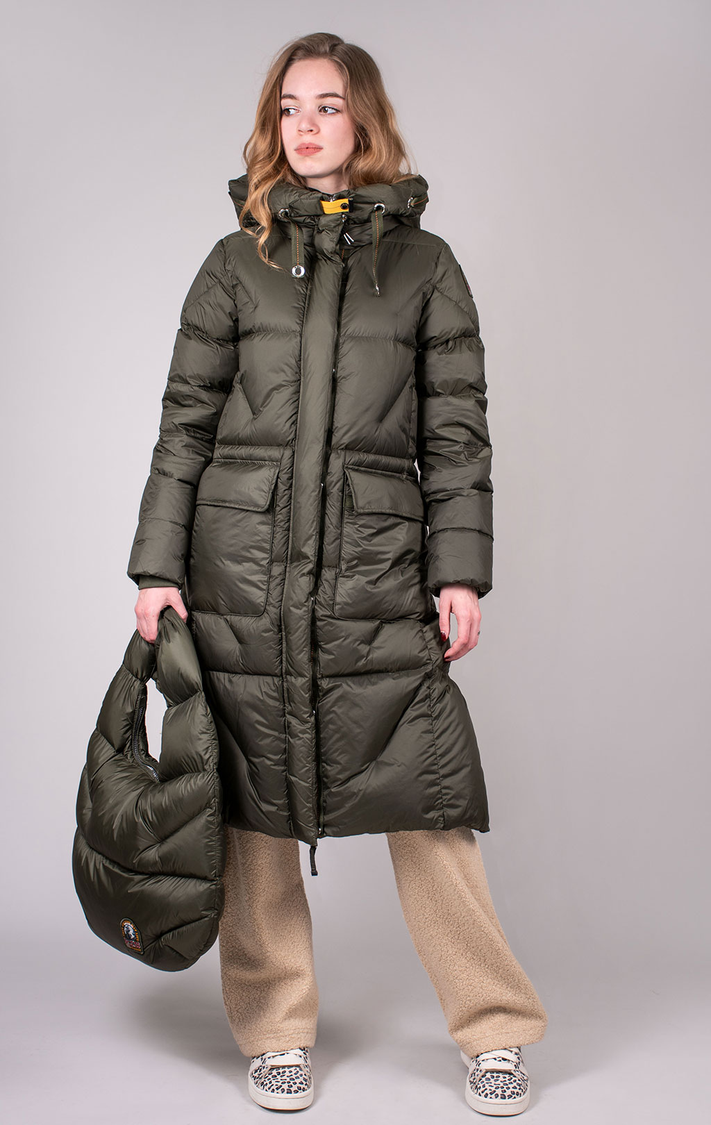 Женское пальто пуховое PARAJUMPERS LEONIE FW 24/25 rosemary 