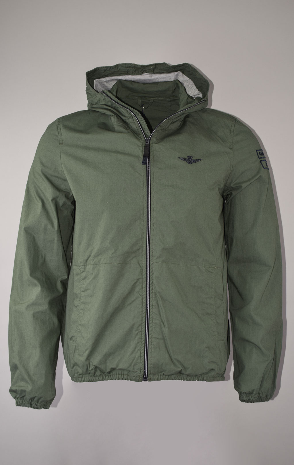 Ветровка AERONAUTICA MILITARE big size SS 23 m/TR verde militare (AB 2054) 