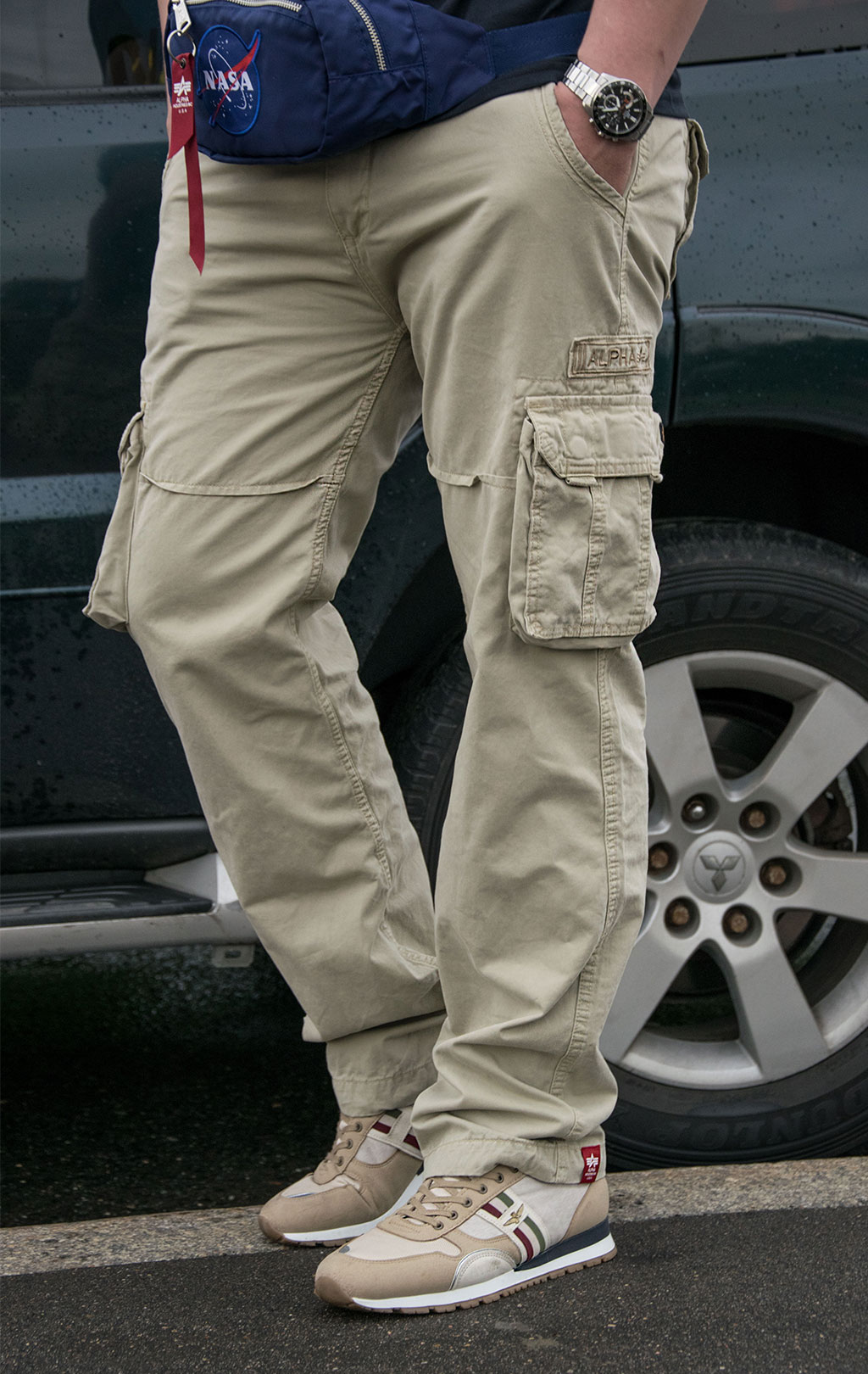 Брюки-карго ALPHA INDUSTRIES JET PANT big size bone white (#101212) 