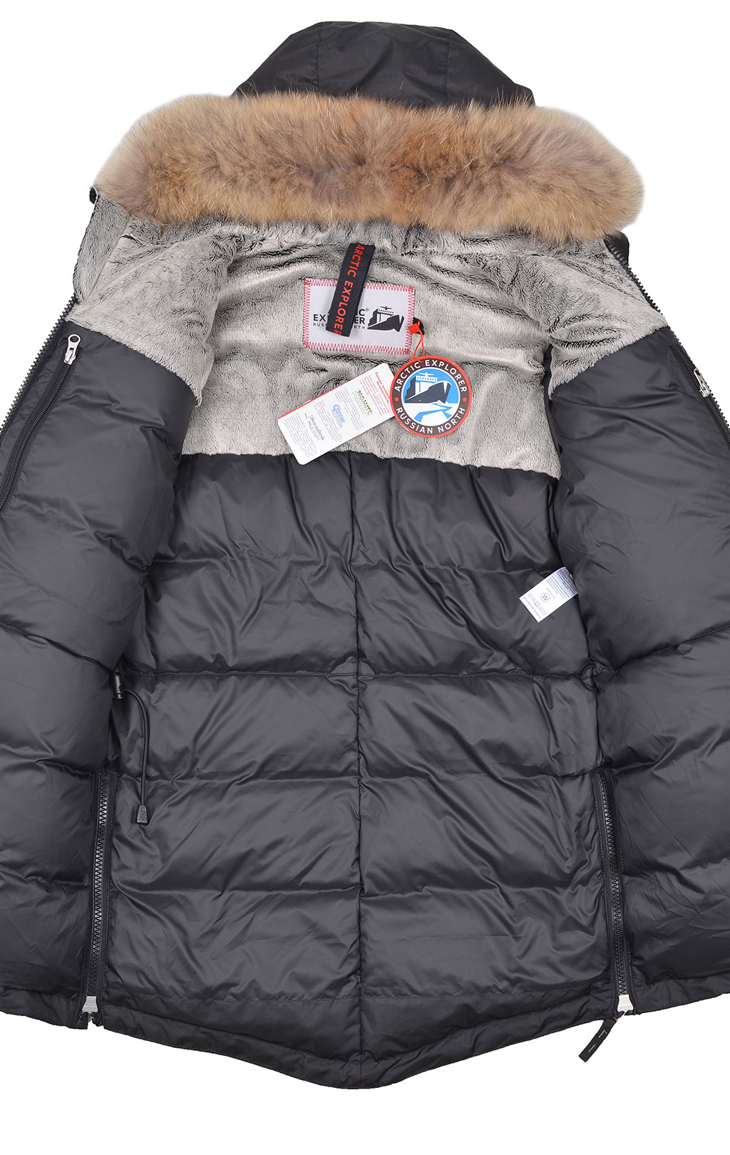 Женская аляска-пуховик ARCTIC EXPLORER POLARIS black hard 