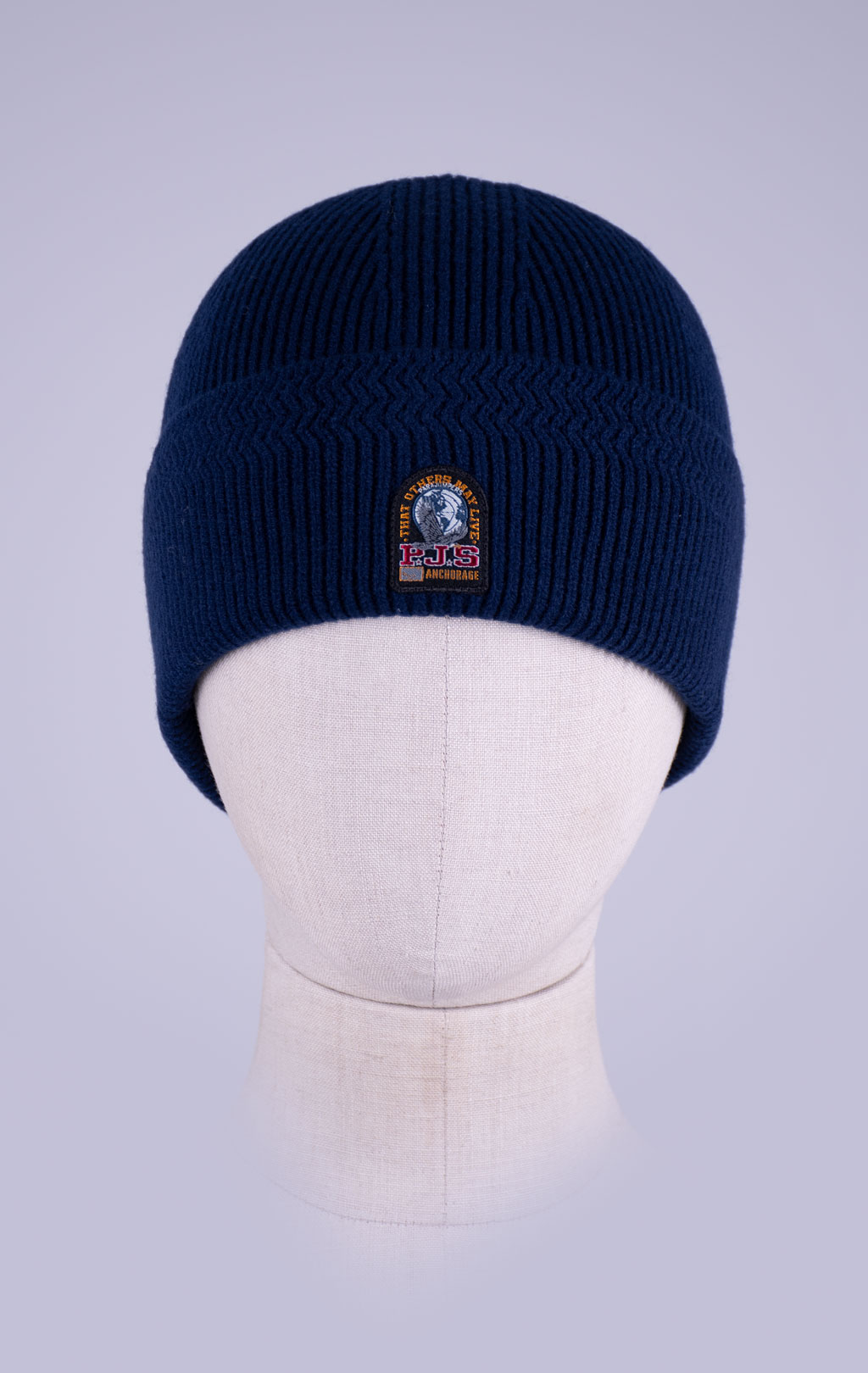 Шапка вязаная PARAJUMPERS GARMO FW 26/27 blue navy 
