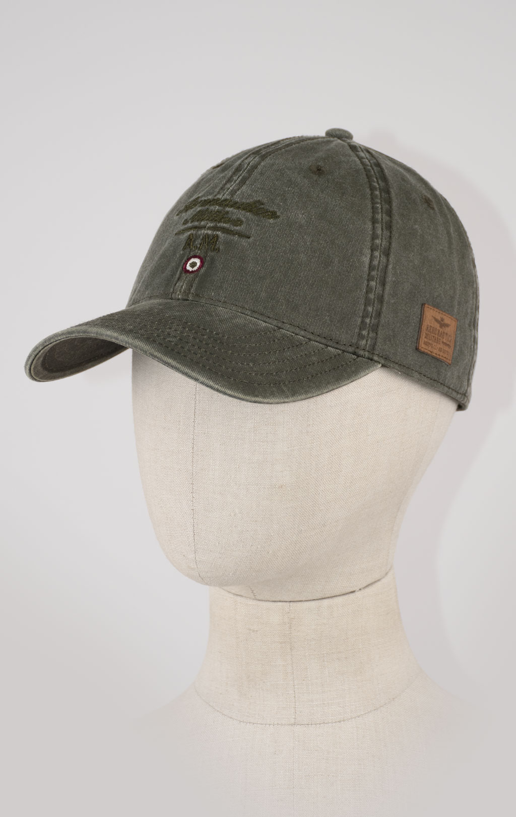 Бейсболка AERONAUTICA MILITARE SS 25 m/CN military olive washed (HA 1204) 