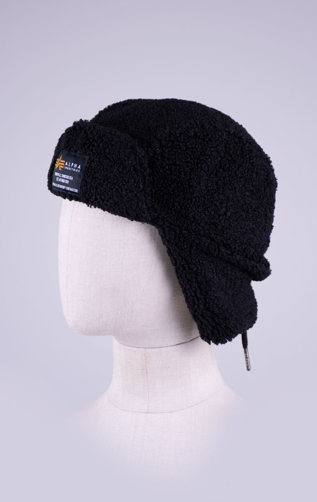 Шапка с ушами ALPHA INDUSTRIES ALPHA TEDDY HAT FW 26/27 black 