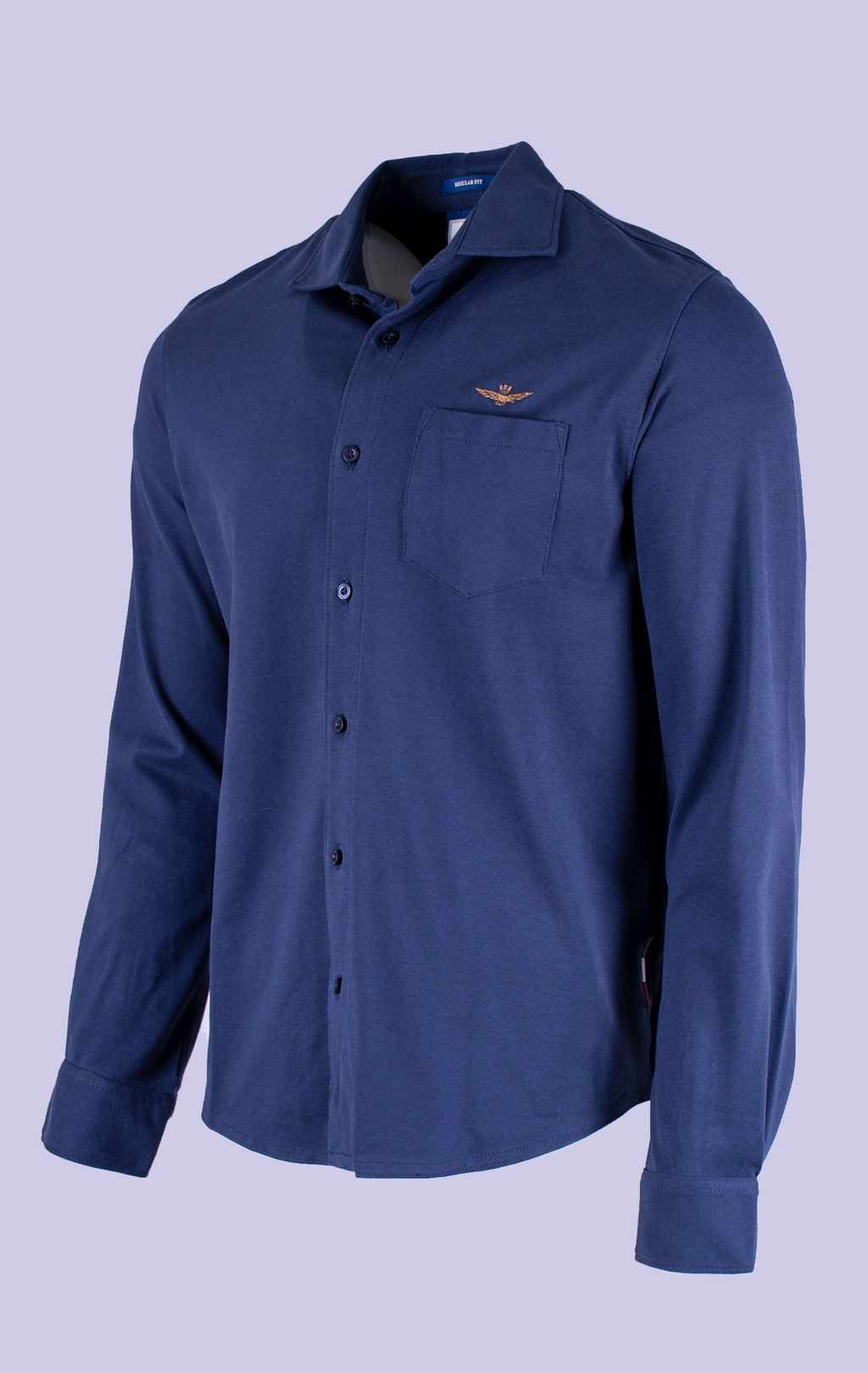 Рубашка трикотажная AERONAUTICA MILITARE FW 26/27/BD blue navy (CA 1313) 