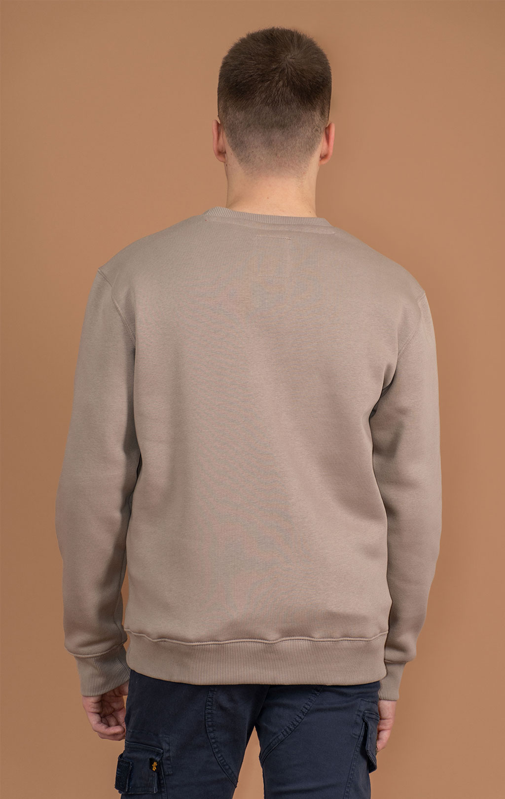Свитшот ALPHA INDUSTRIES BASIC SWEATER SMALL LOGO vintage sand 