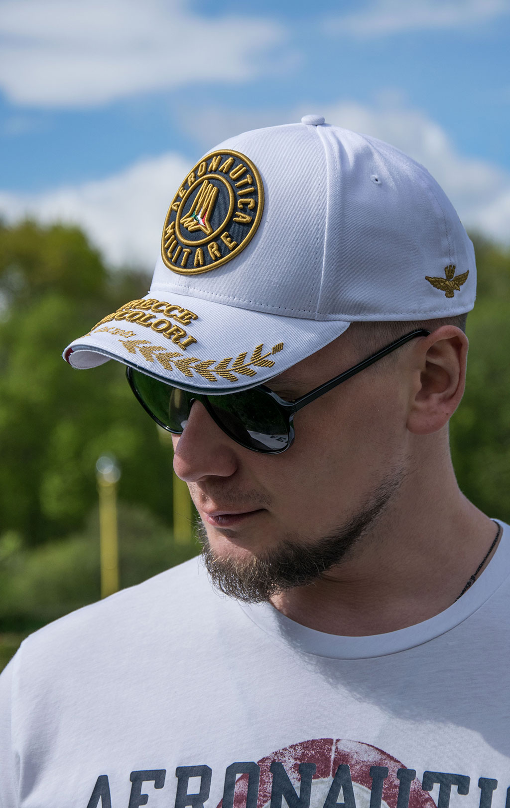 Бейсболка AERONAUTICA MILITARE SS 22/CN off white (HA 1105) 