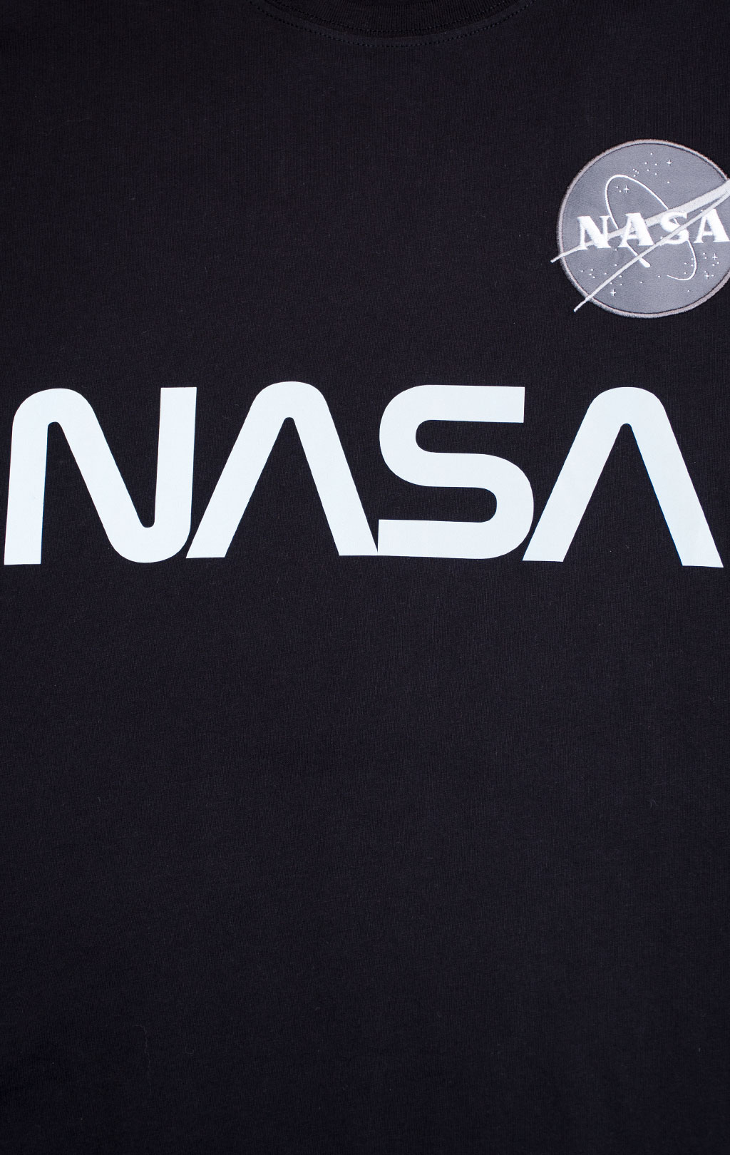 Футболка ALPHA INDUSTRIES NASA Reflective big size black 