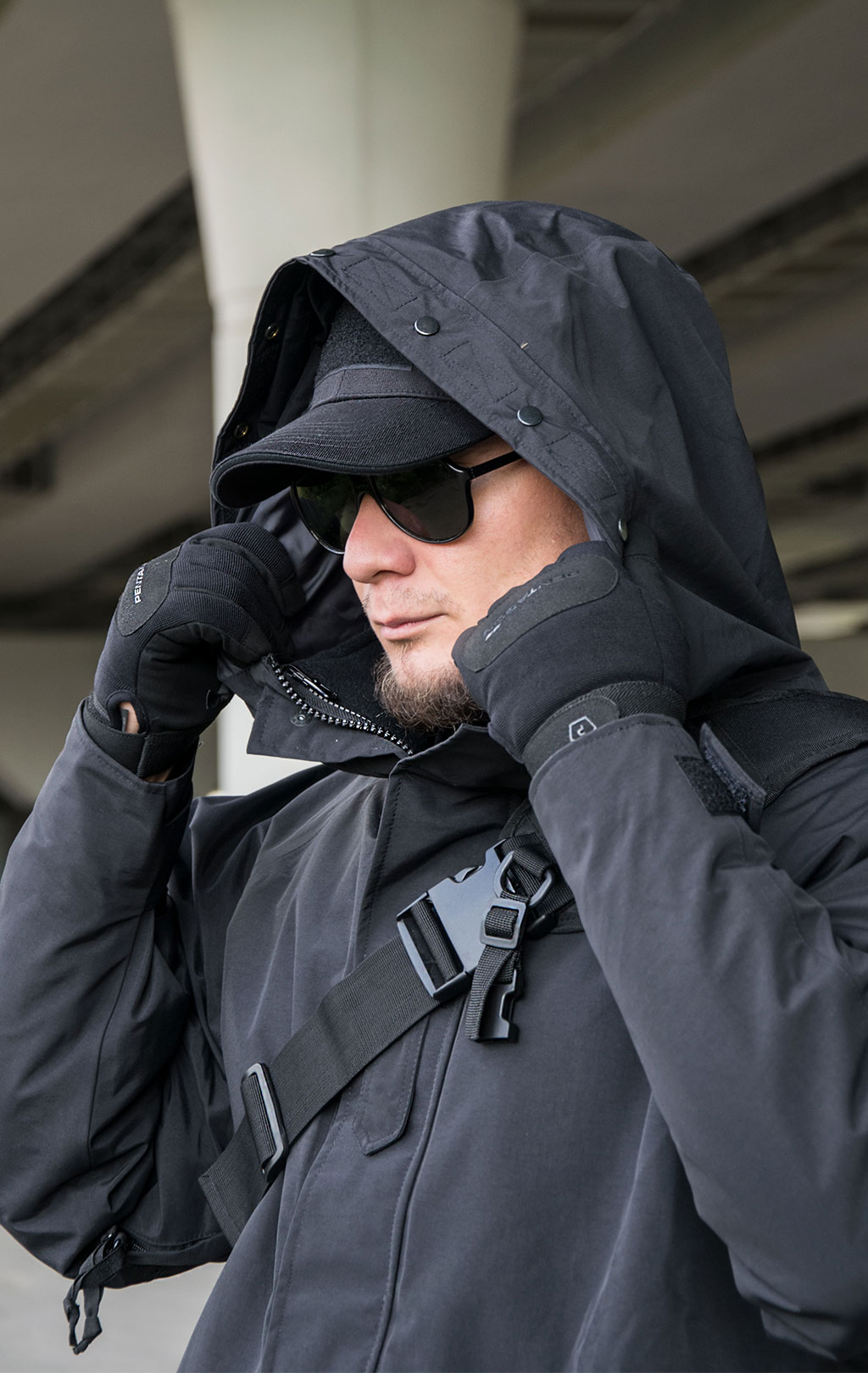 Куртка ветровка Tru-Spec/Guardian Spirit ecwcs с подстёжкой флис black б/у(с/х) 