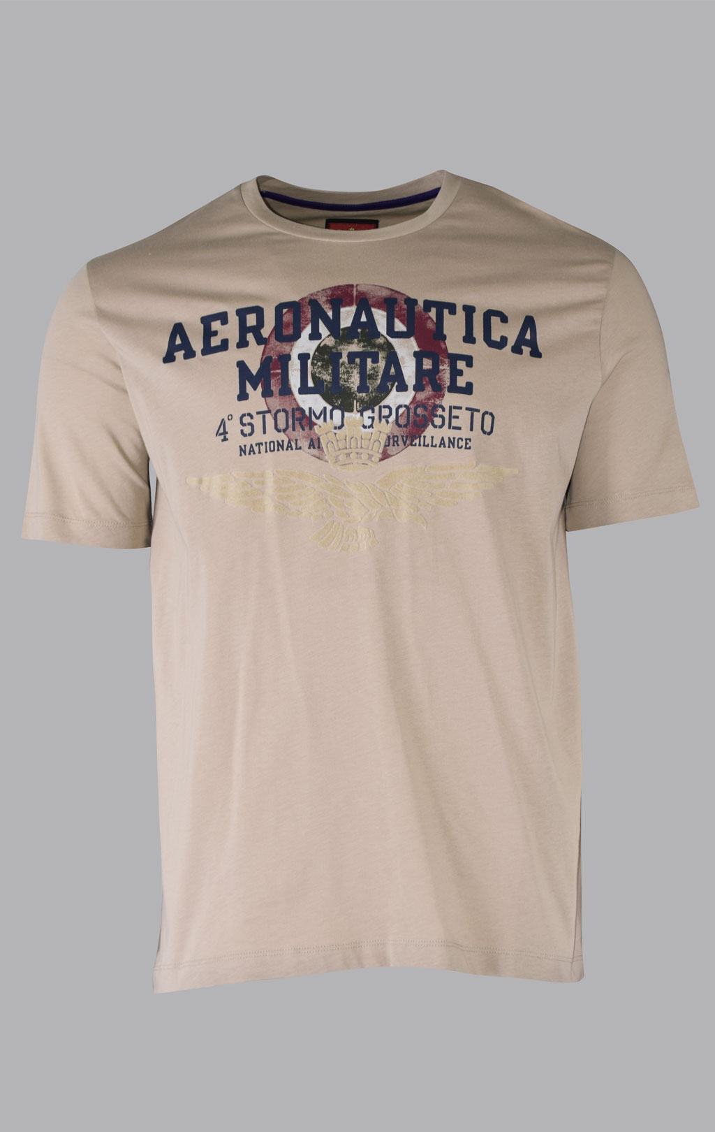 Футболка AERONAUTICA MILITARE big size SS 22/TR sabbia (TS 1940) 