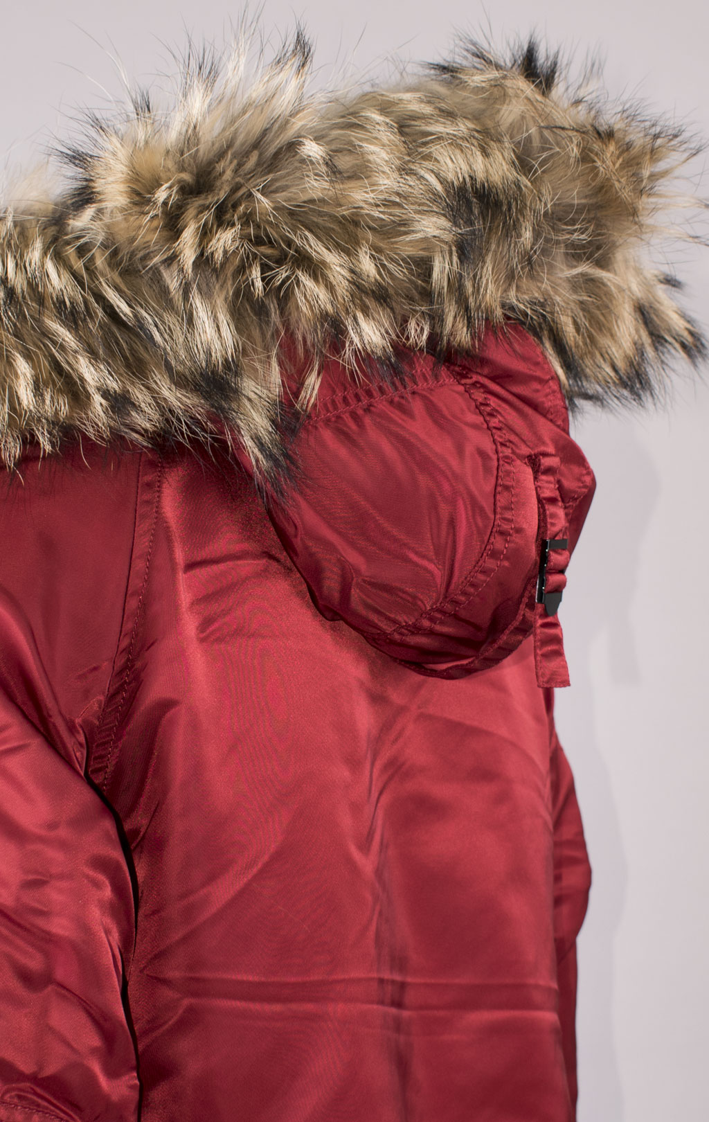 Женская аляска ALPHA INDUSTRIES N-3B CLASSIC original fit натур. мех FW 21 m commander red 