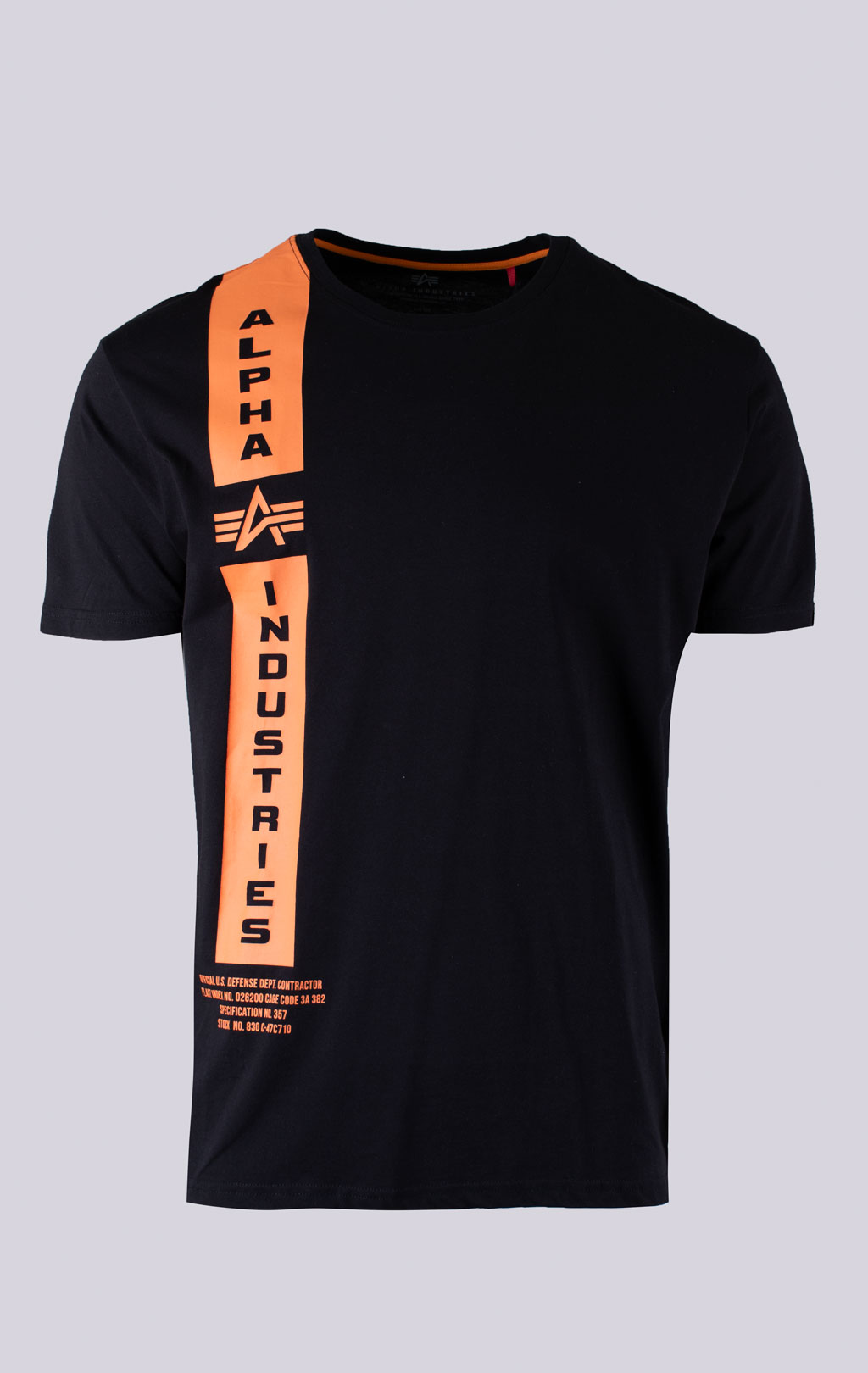 Футболка ALPHA INDUSTRIES DEFENCE black/orange 