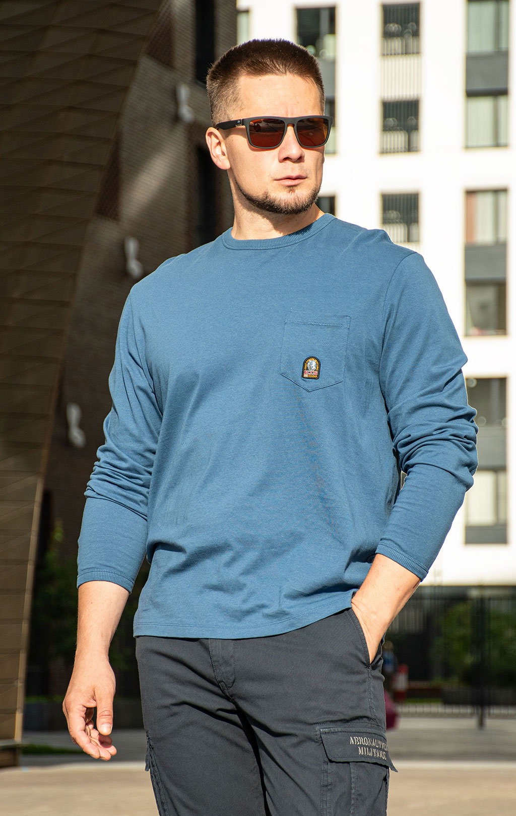 Лонгслив PARAJUMPERS CASPIAN TEE SS 26 true blue 