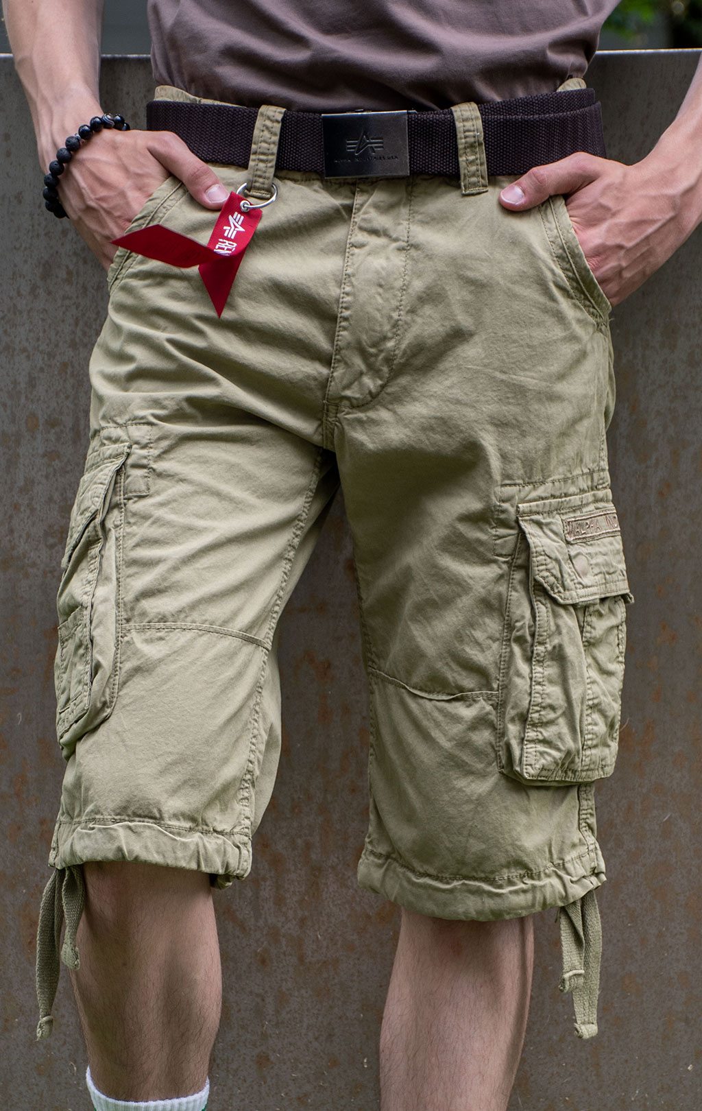 Шорты карго ALPHA INDUSTRIES JET bone white 