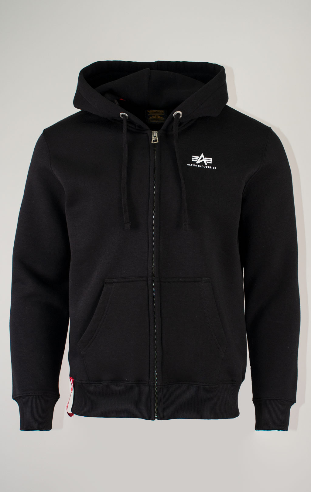 Толстовка ALPHA INDUSTRIES BASIC ZIP HOODY SMALL LOGO black 