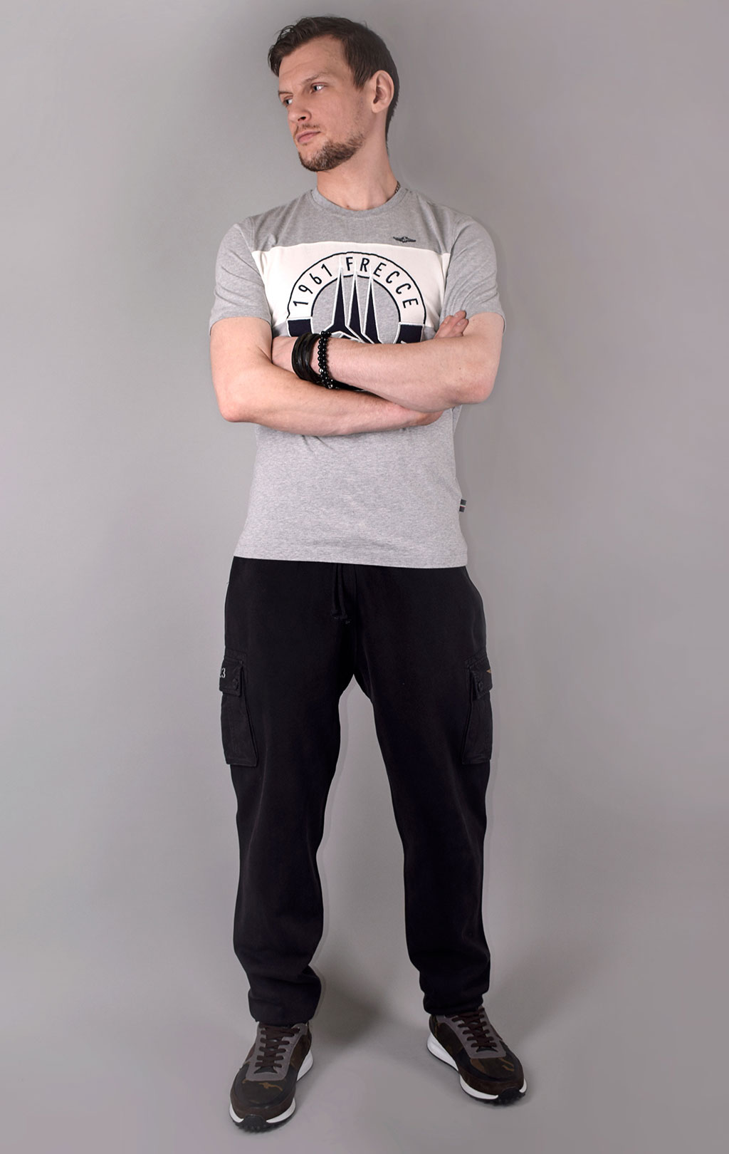 Футболка AERONAUTICA MILITARE SS 20 grigio melange (TS 1698) 