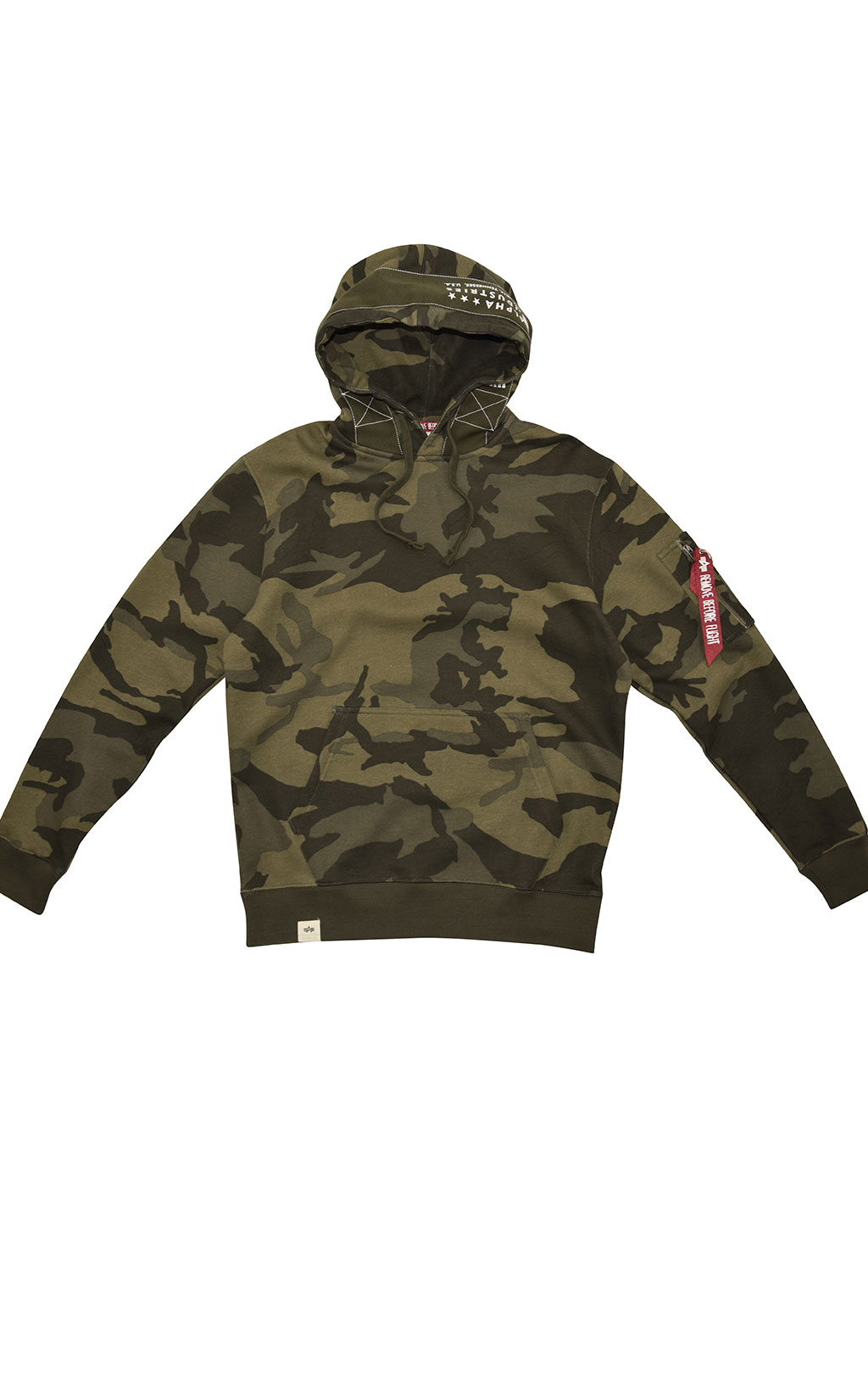 Толстовка ALPHA INDUSTRIES PRINTED TAPE HOODY olive camo 