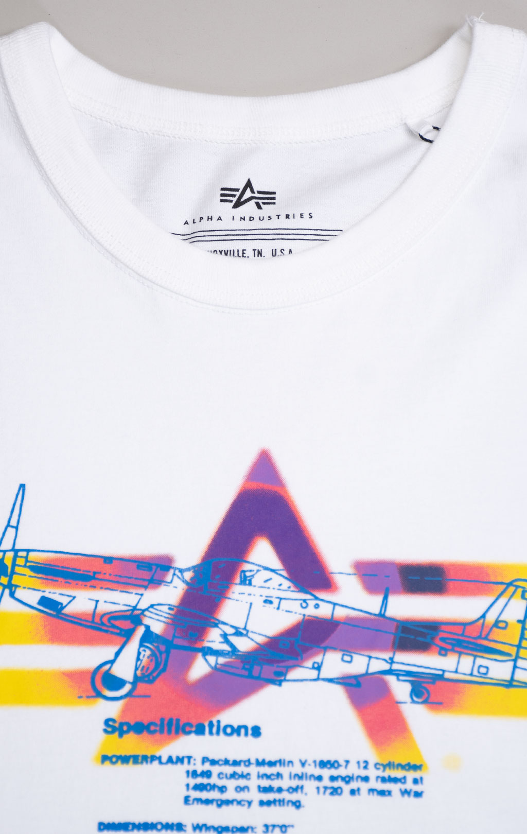Футболка ALPHA INDUSTRIES ALPHA GRADIENT TEE SS 24 white 