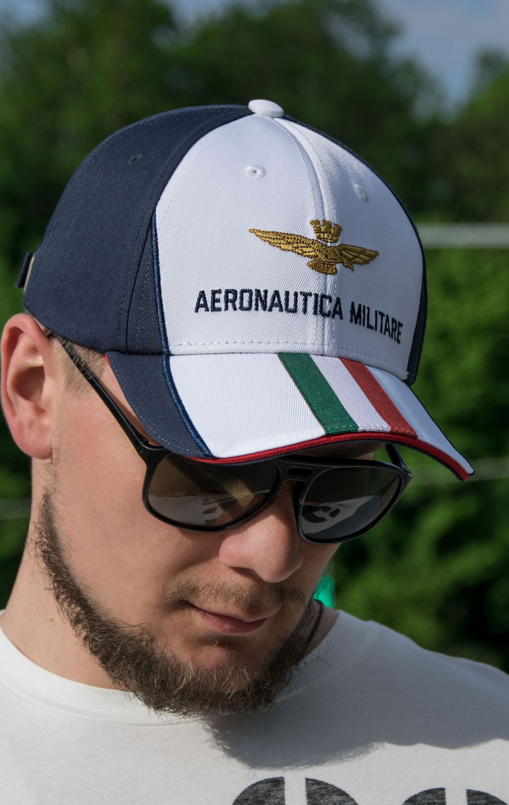 Бейсболка AERONAUTICA MILITARE SS 21/CN blue navy/off white (HA 1084) 