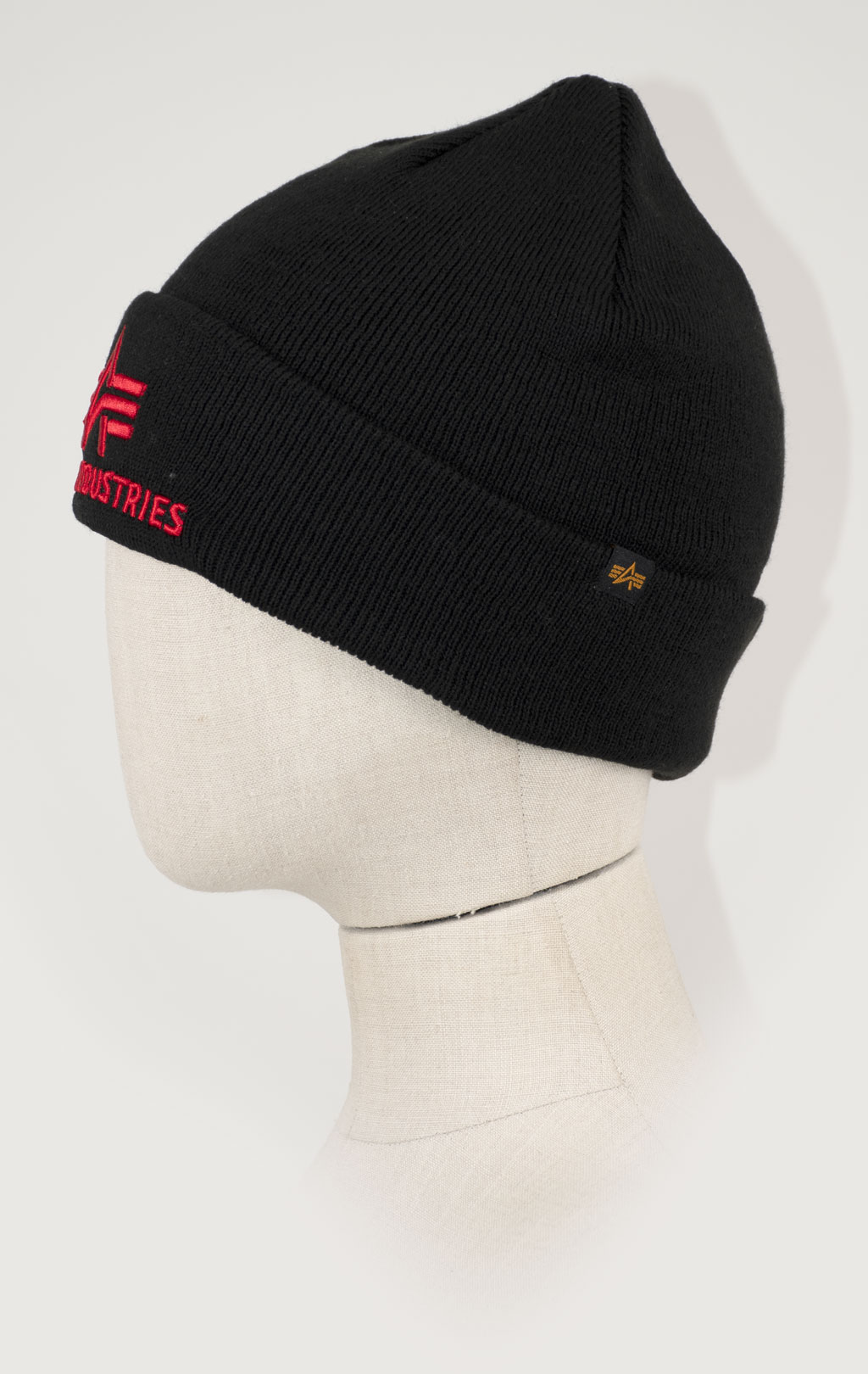 Шапка ALPHA INDUSTRIES 3D BEANIE black/red 