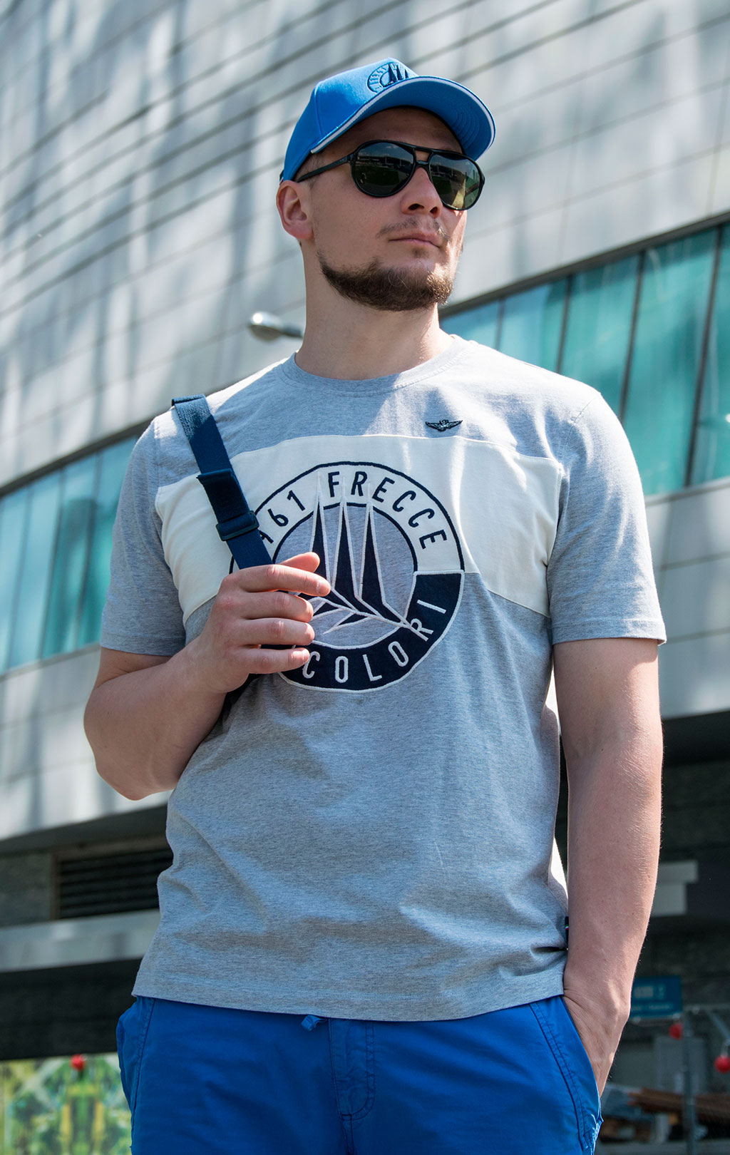 Футболка AERONAUTICA MILITARE SS 20 grigio melange (TS 1698) 