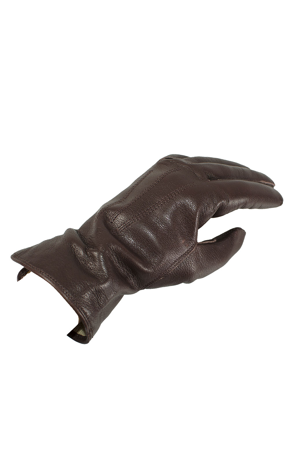 Перчатки утеплённые кожа brown Голландия