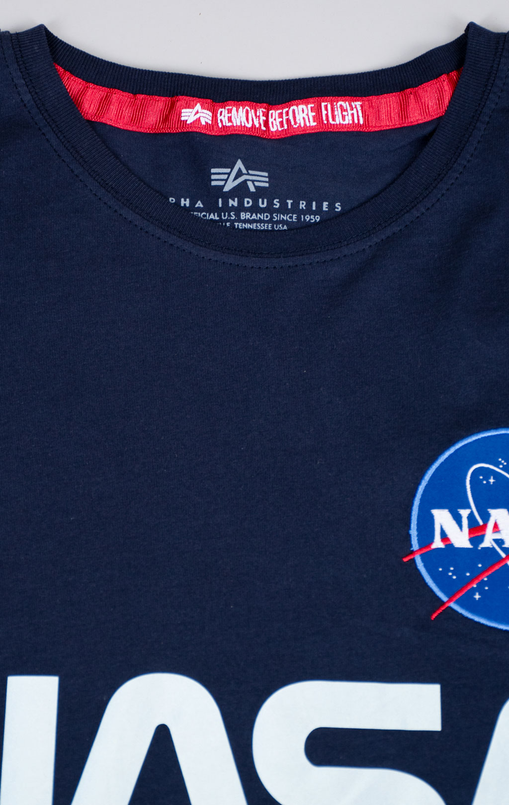 Футболка ALPHA INDUSTRIES NASA Reflective rep. blue 