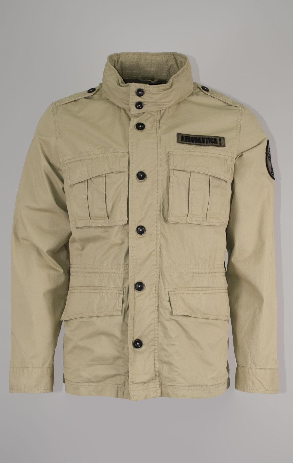 Ветровка AERONAUTICA MILITARE M-65 big size SS 25 m/IN antelope beige (AB 2212) 