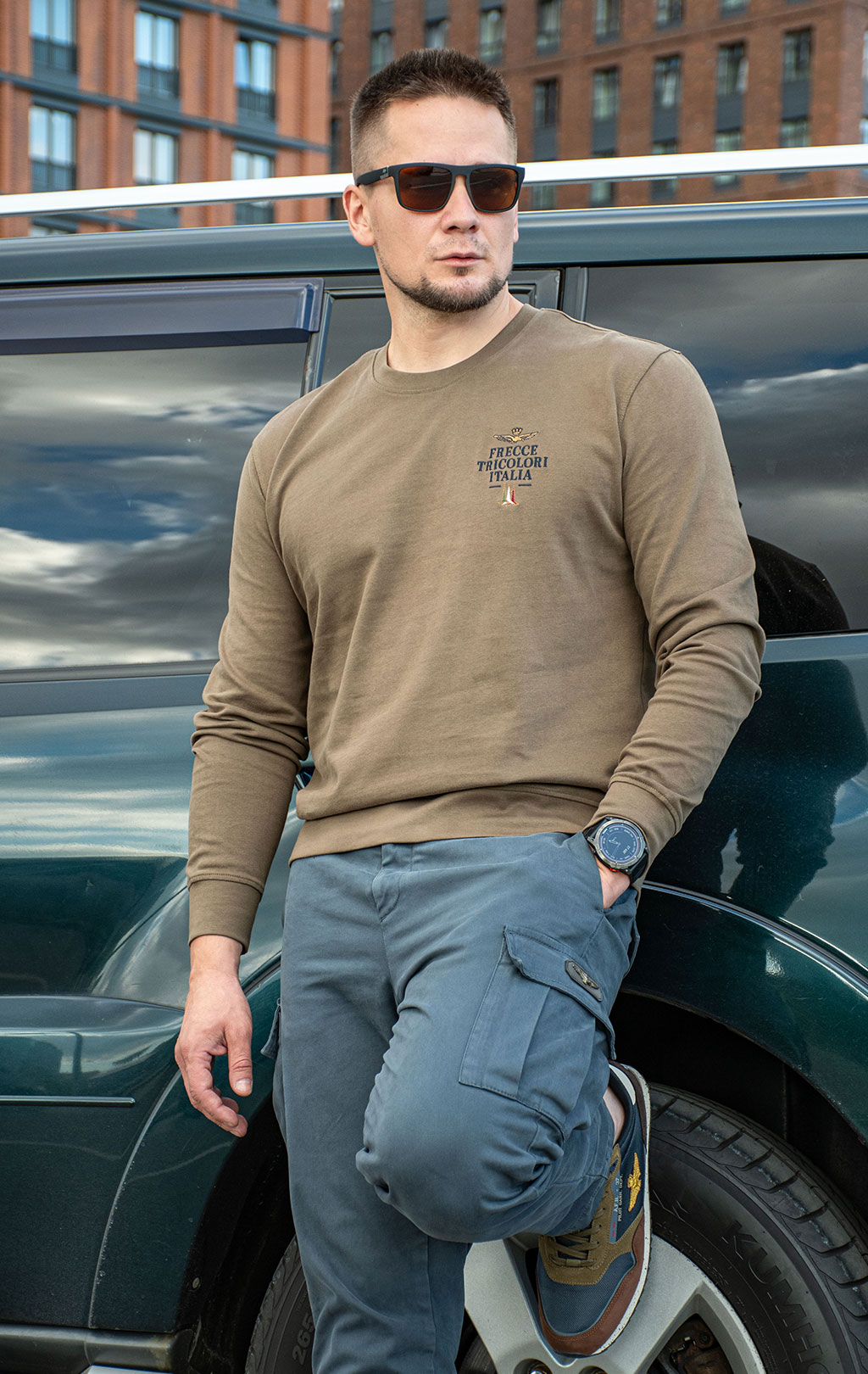 Лонгслив AERONAUTICA MILITARE FW 26/27/BD caffelatte (TS 2574) 
