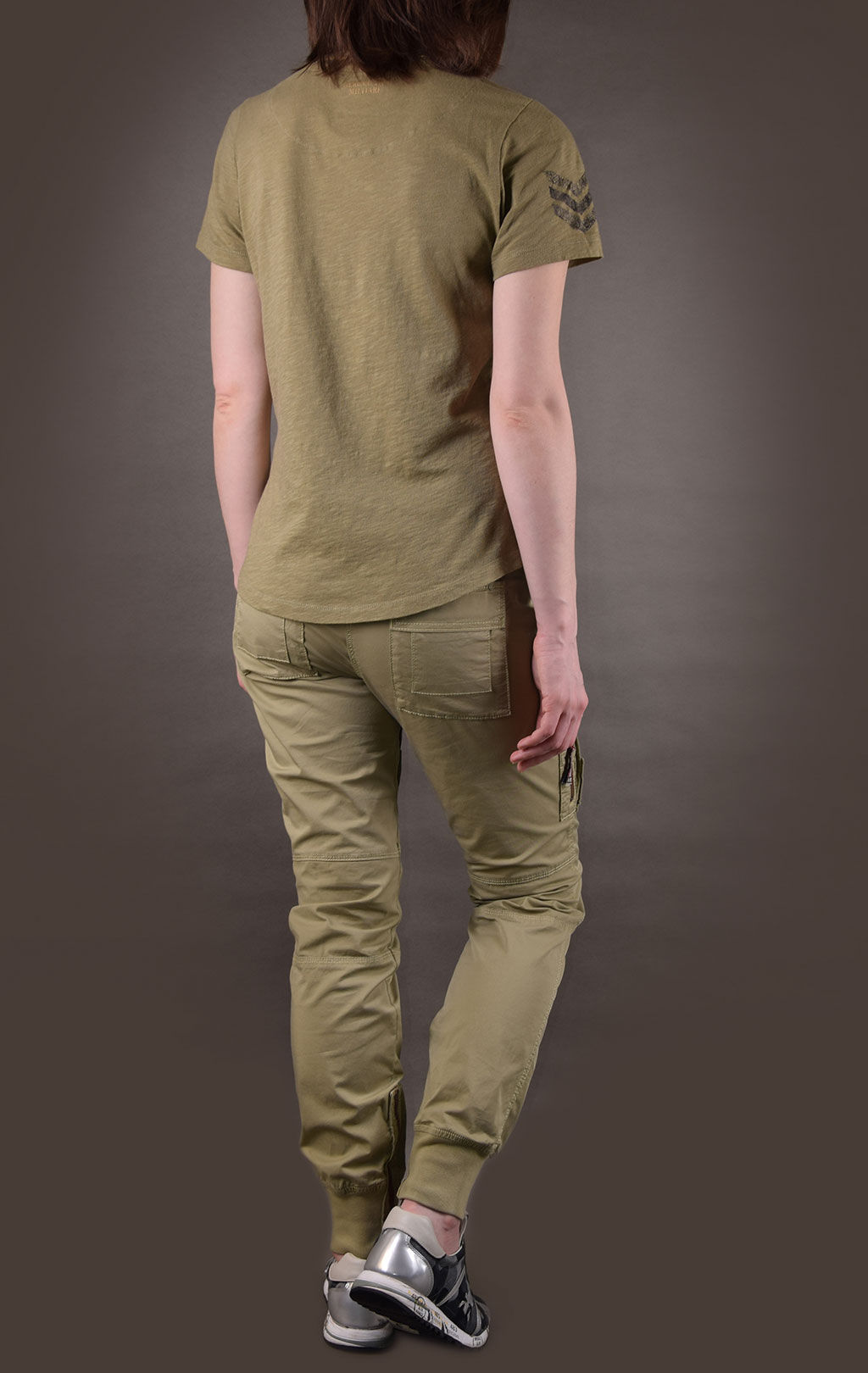 Женская футболка AERONAUTICA MILITARE SS19 verde chiaro (TS 1592) 