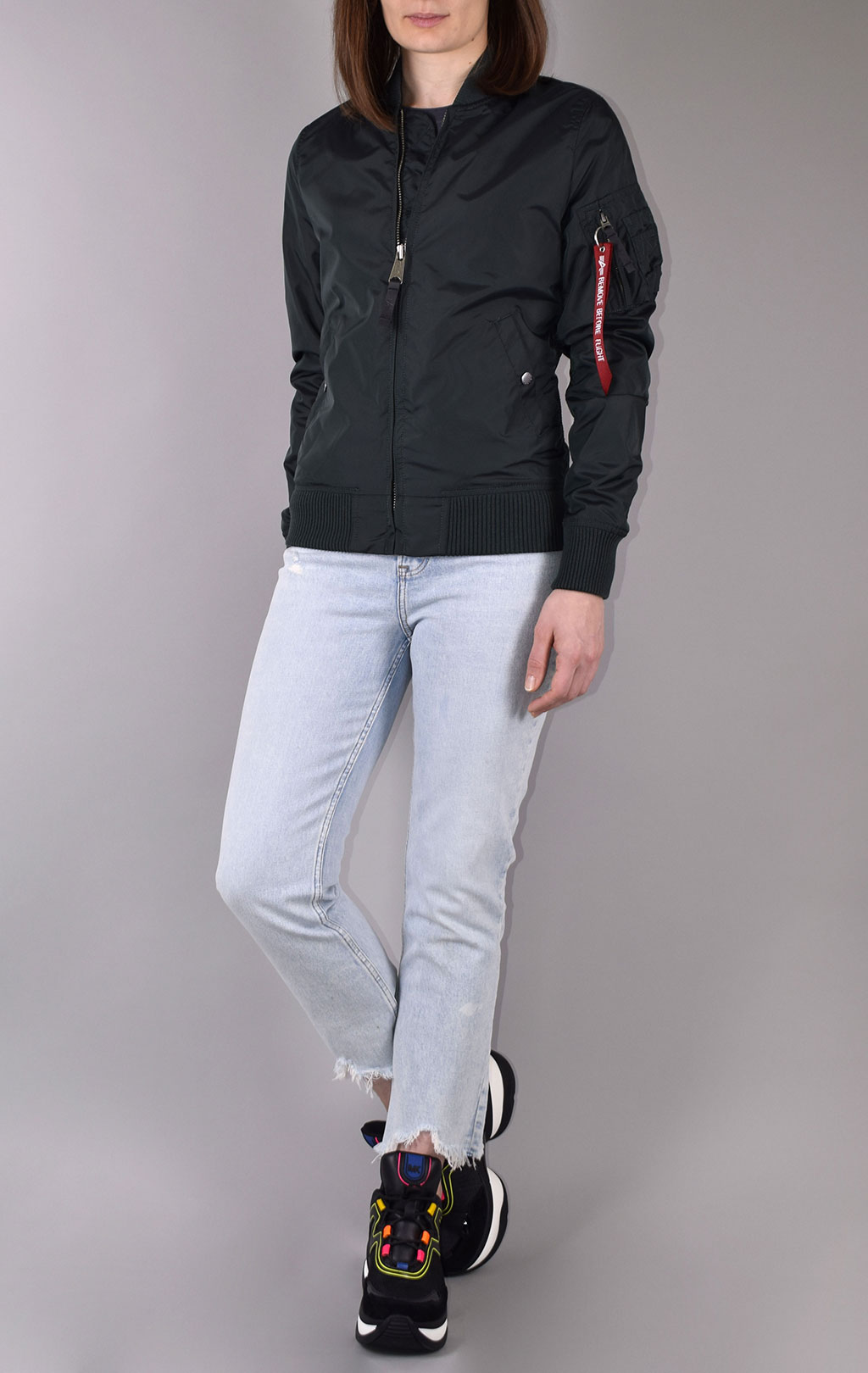 Женская ветровка-бомбер ALPHA INDUSTRIES MA-1 TT dark petrol 
