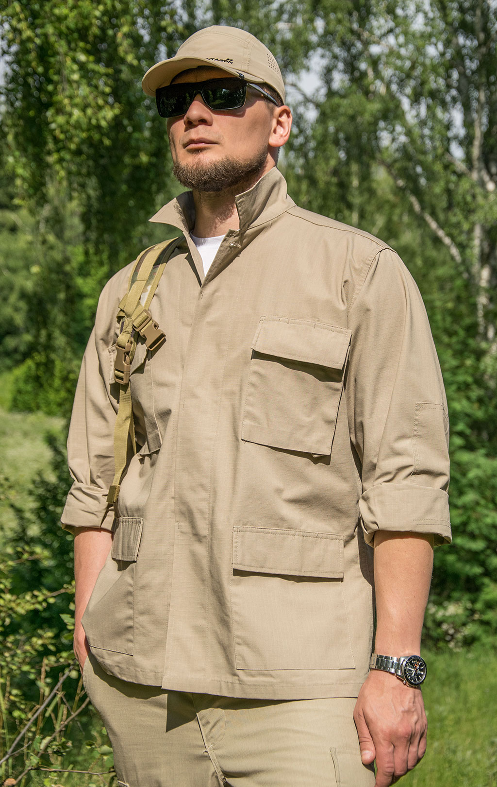 Китель полевой Tru-Spec BDU big size полиэстер Rip-Stop tan (khaki) 