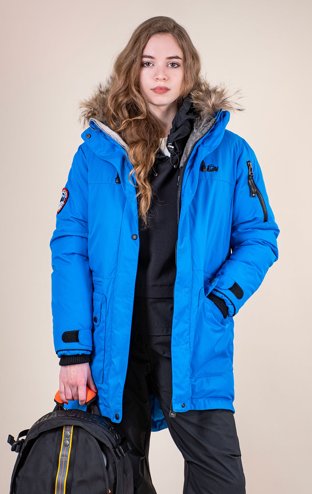 Женская аляска пуховая ARCTIC EXPLORER POLARIS royal 