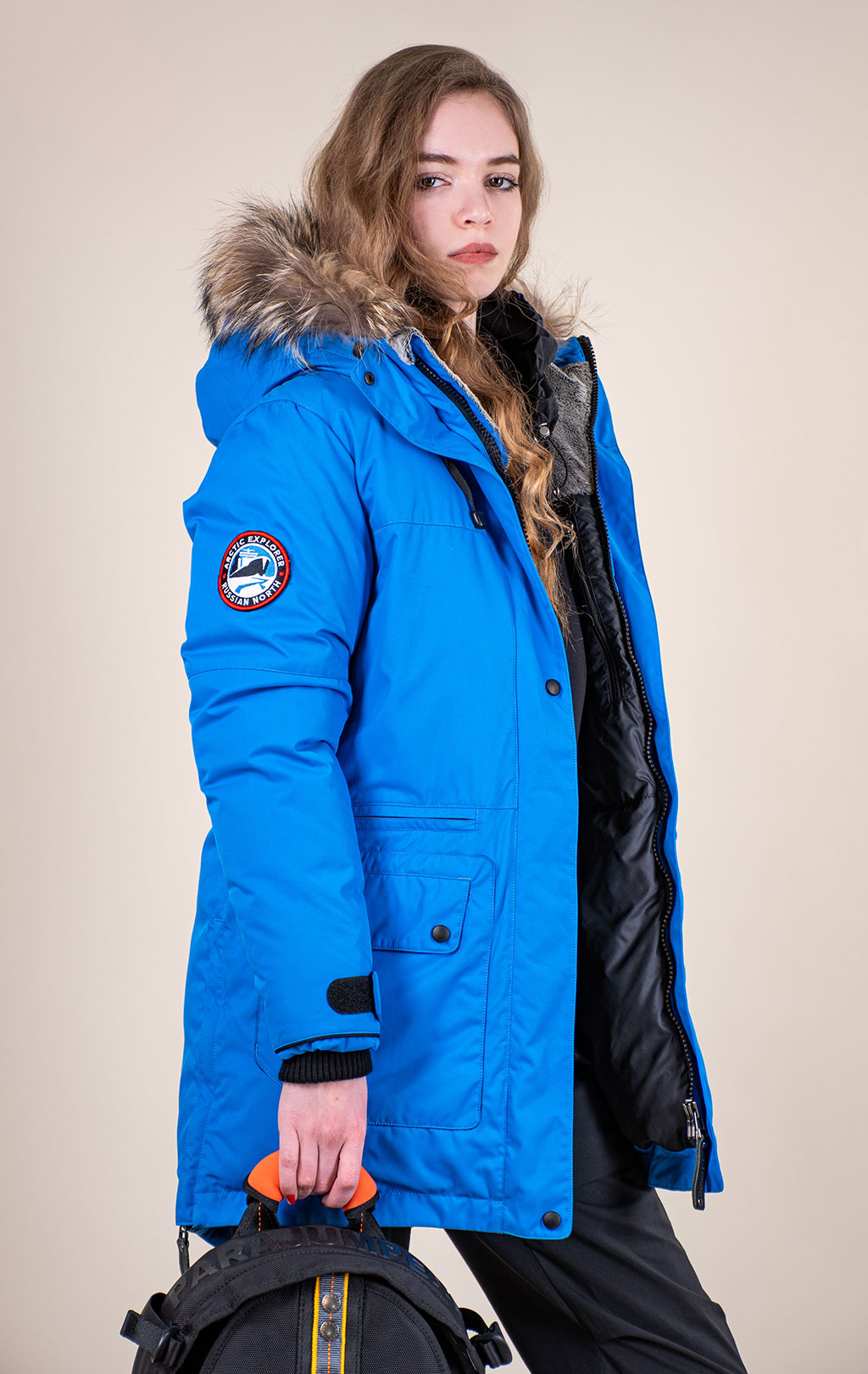 Женская аляска пуховая ARCTIC EXPLORER POLARIS royal 