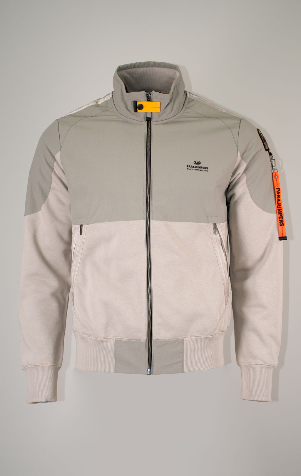 Толстовка комбинированная PARAJUMPERS JANGO FW 25/26 chateau grey-nowhere 