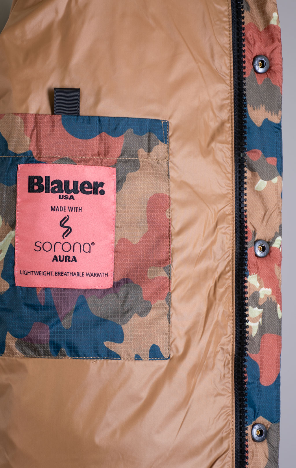 Куртка с капюшоном BLAUER BURTON ECO FW 25/26 tabacco swiss camo (C02153) 