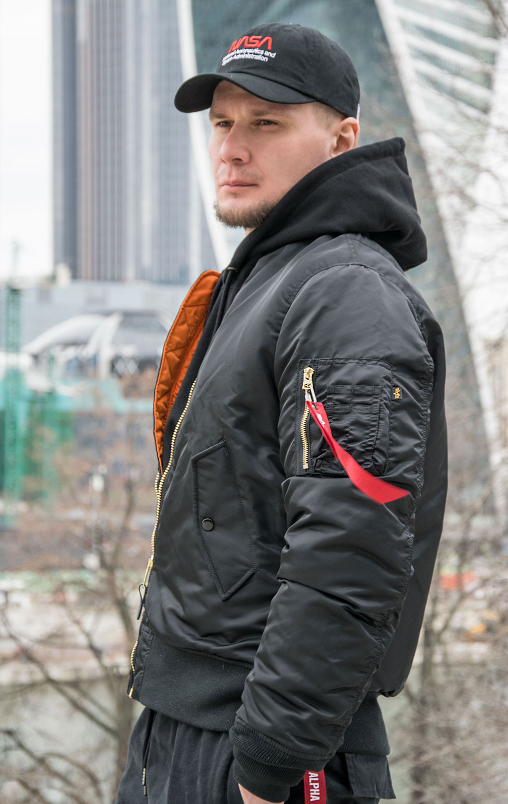 Бомбер ALPHA INDUSTRIES MA-1 SLIM FIT/EUROPEAN FIT SS 23 m black 