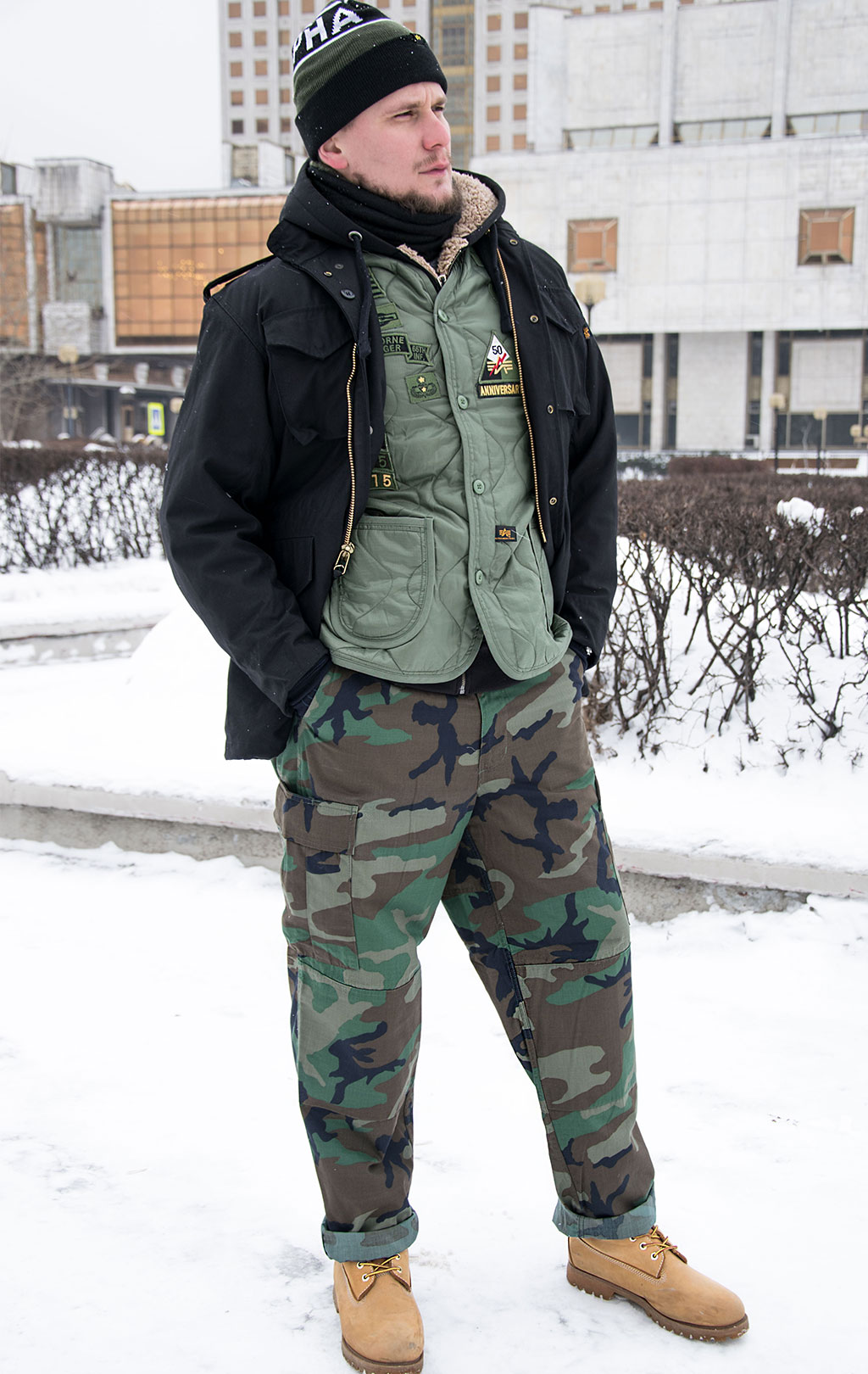 Куртка ALPHA INDUSTRIES M-65 CLASSIC big size FW 23/24 m black 