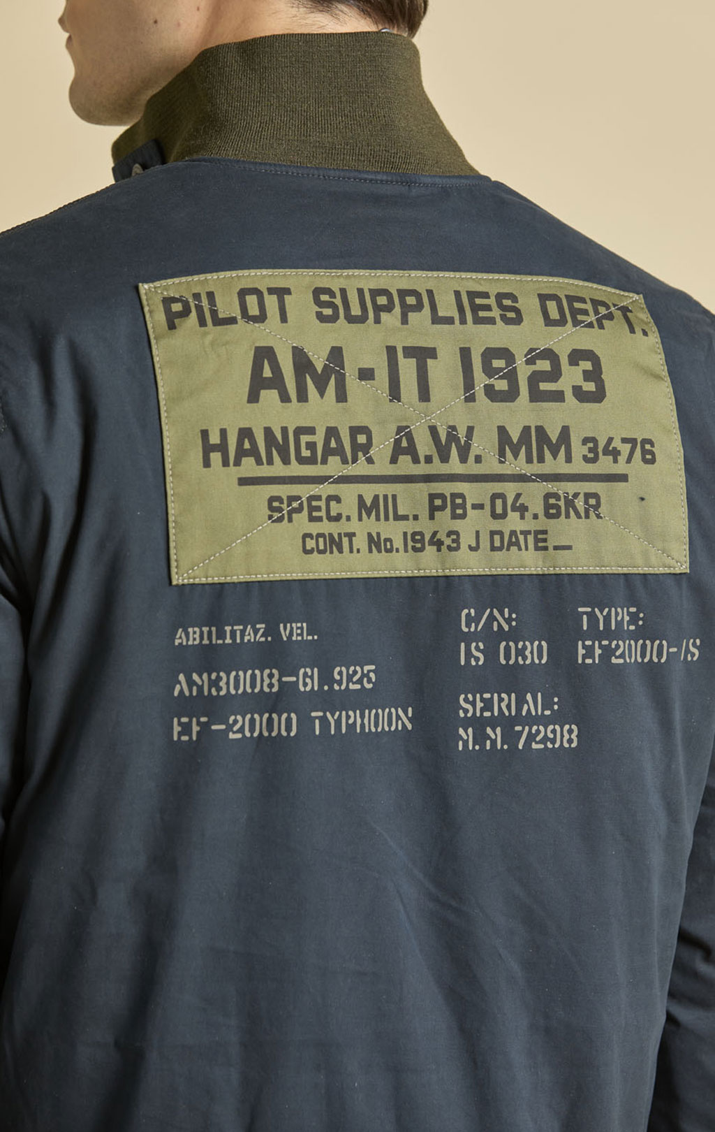 Куртка-бомбер AERONAUTICA MILITARE FW 25/26/CN midnight blue (AB 3000) 