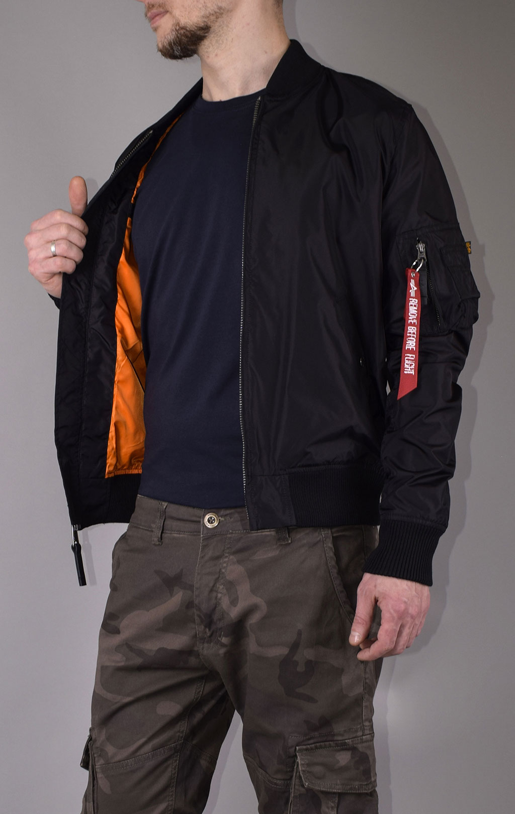 Ветровка-бомбер ALPHA INDUSTRIES MA-1 TT black 