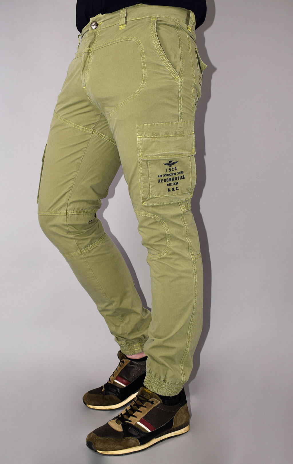Брюки-карго AERONAUTICA MILITARE big size SS 21/AL green (PA 1432) 
