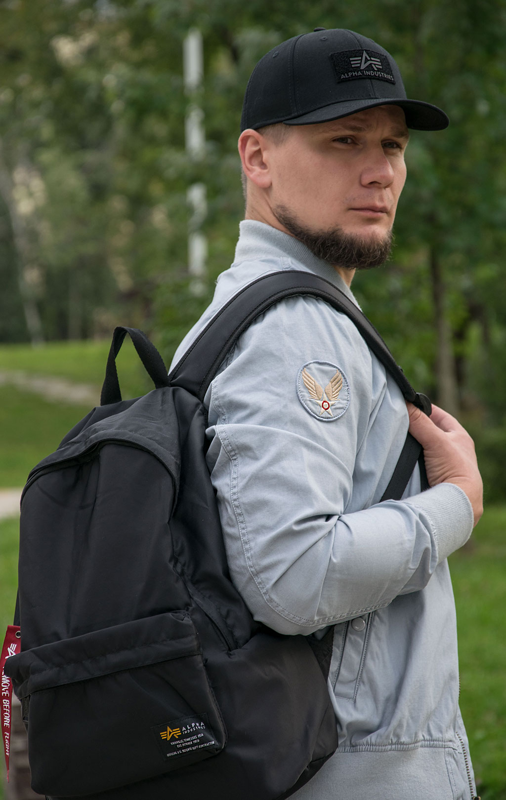 Ветровка-бомбер ALPHA INDUSTRIES MA-1 GROUND CREW plein air 