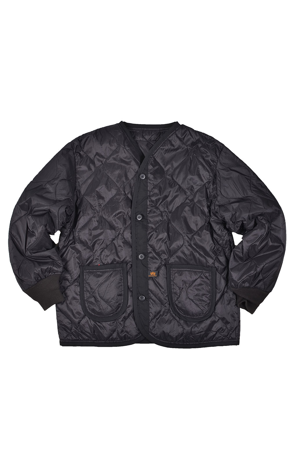 Куртка-подстёжка ALPHA INDUSTRIES M-65 CLASSIC big size с карманами и манжетами black 