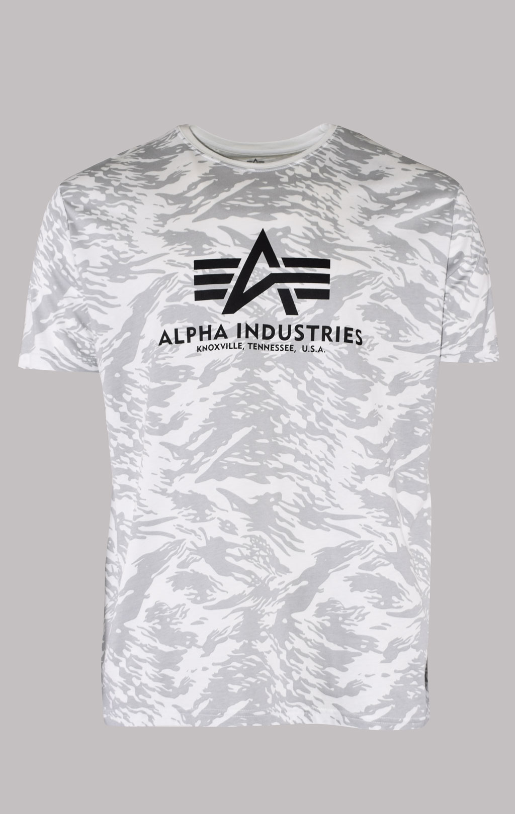 Футболка ALPHA INDUSTRIES BASIC T CAMO brushstroke white 