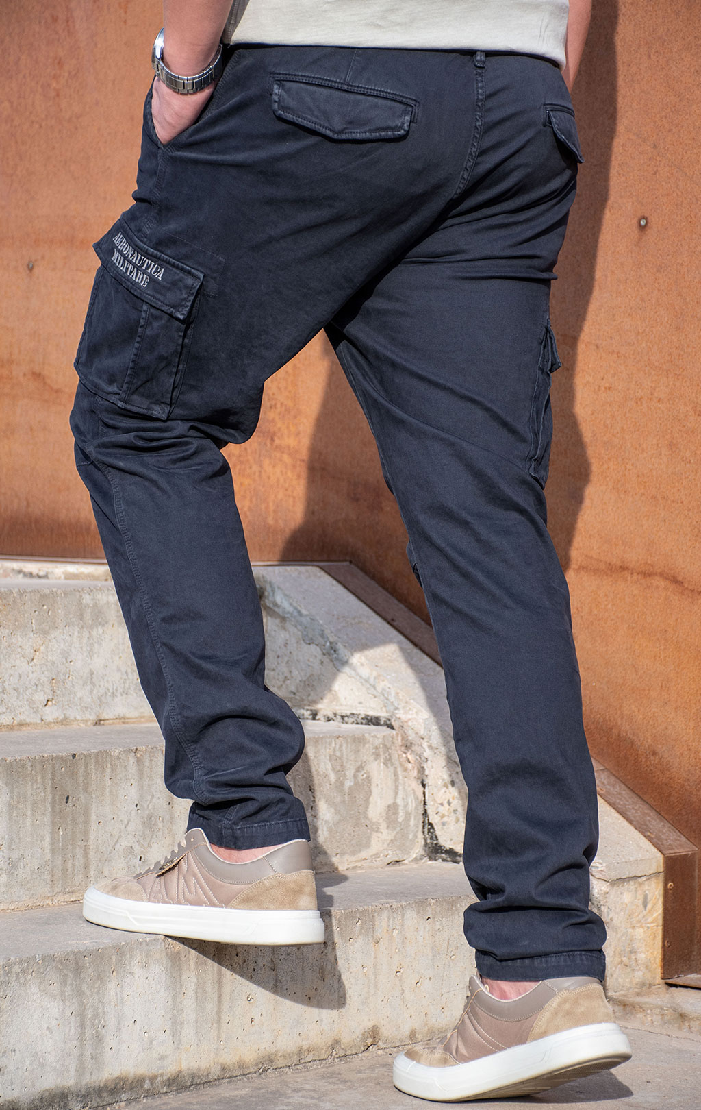 Брюки-карго AERONAUTICA MILITARE плотные FW 24/25/AL dark blue (PA 1329) 