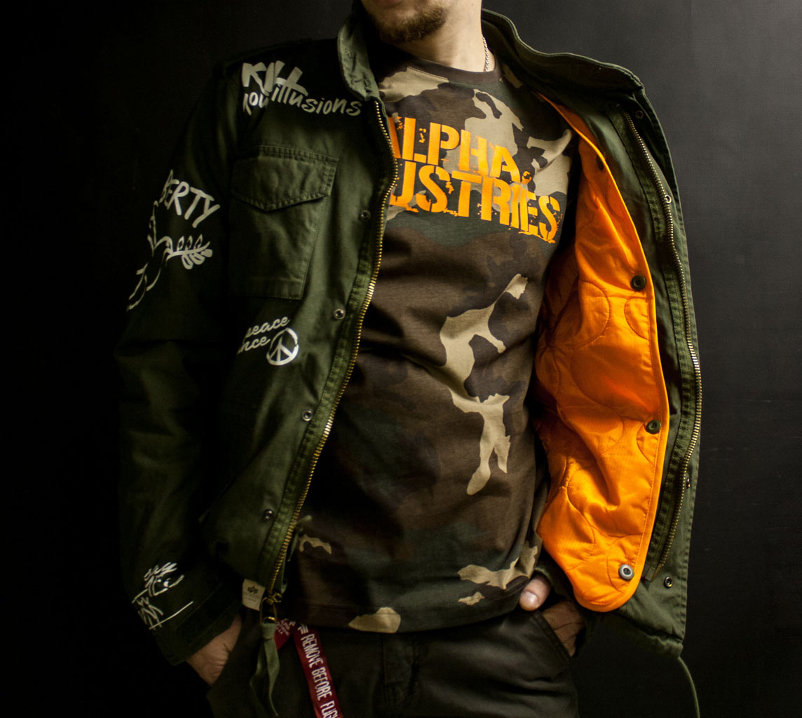 Ветровка ALPHA INDUSTRIES FREEDOM M-65 с подстёжкой olive 