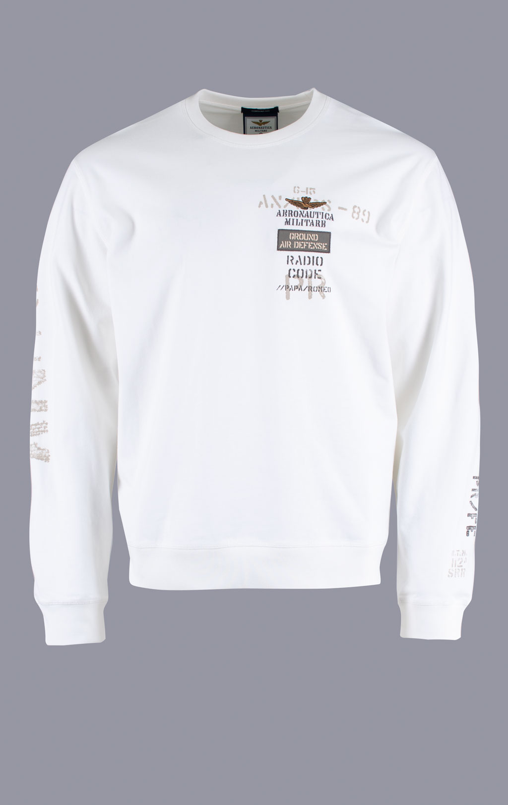 Свитшот AERONAUTICA MILITARE SS 26/TR off white (FE 2099) 